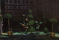 Kuvaelma linnan pihalta